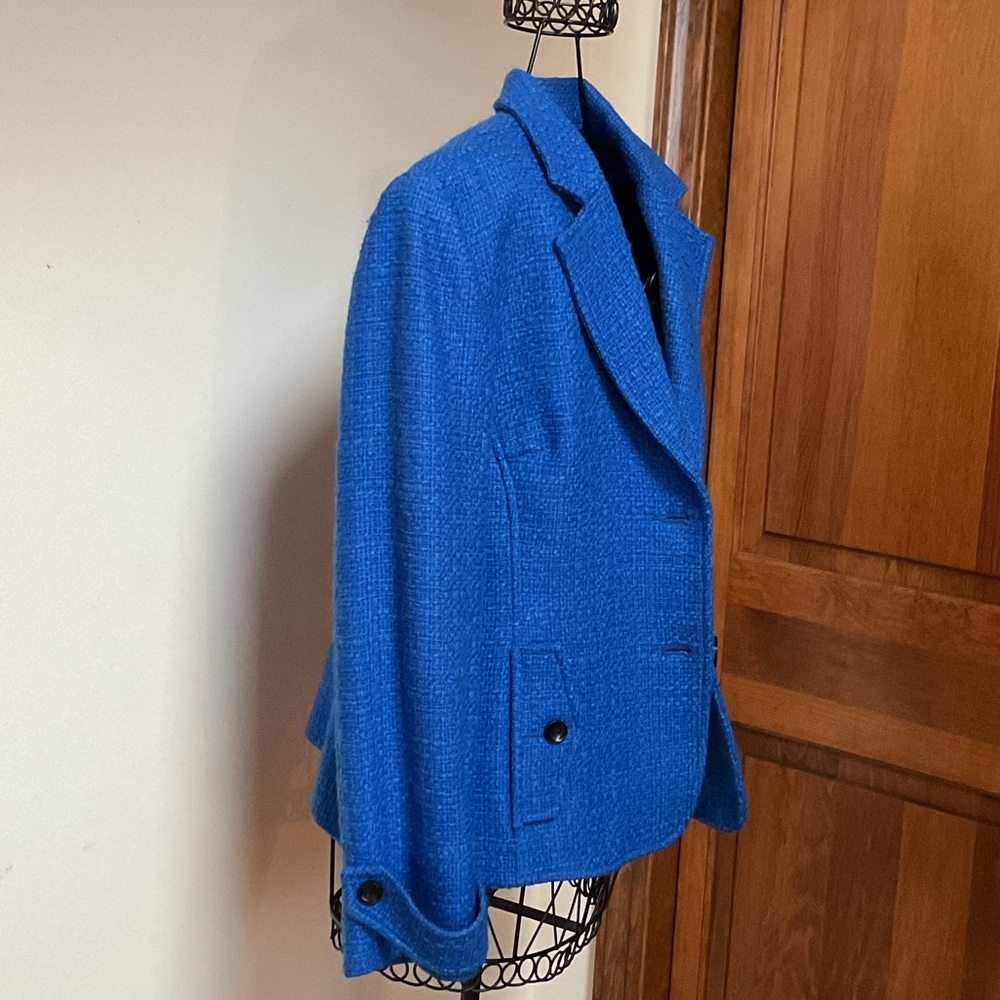 Louben Royal blue Tweed Blazer, 12 - Picture 2 of 5